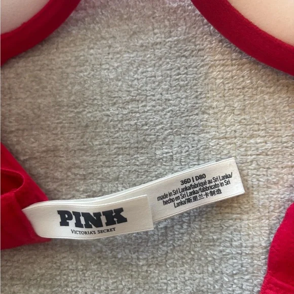 Victoria’s Secret PINK Push-Up Bras Bundle 36D | Wear Everywhere | Red & Brown - Picture 4 of 8